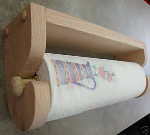 K33 - Red Oak Paper Towel Holder