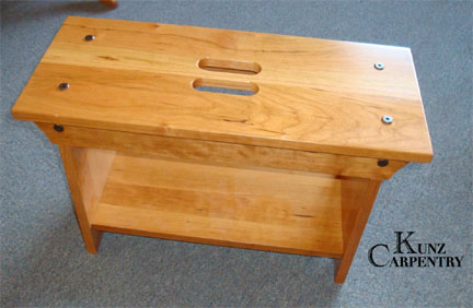 K48 - Cherry Bench with Red Oak Strip