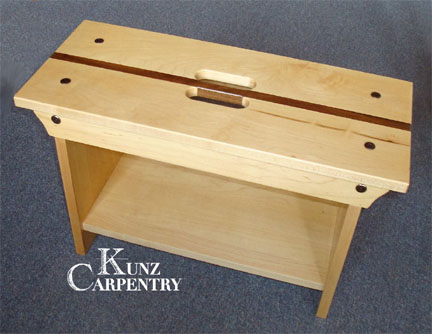 K48 - Hard Maple Bench with Walnut Strip