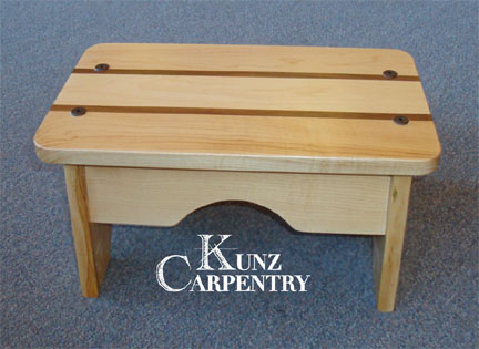 K7 - Hard Maple/Walnut Step Stool