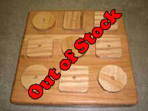 Solid Wood Tic Tac Toe Game