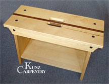 K48 - Red Oak Bench with Walnut Strip