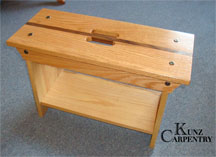 K48 - Red Oak Bench with Walnut Strip