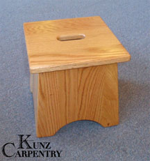 10" Red Oak Step Stool