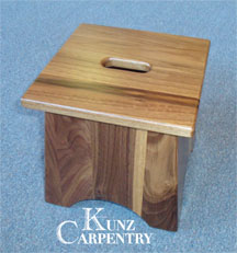 10" Walnut Step Stool