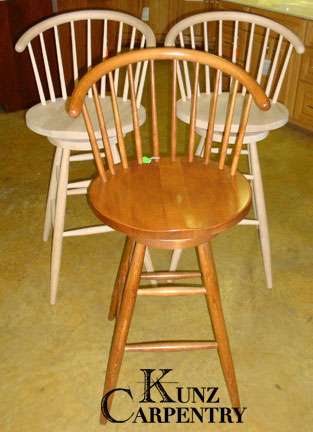 30" Beech Contemporary Barstool