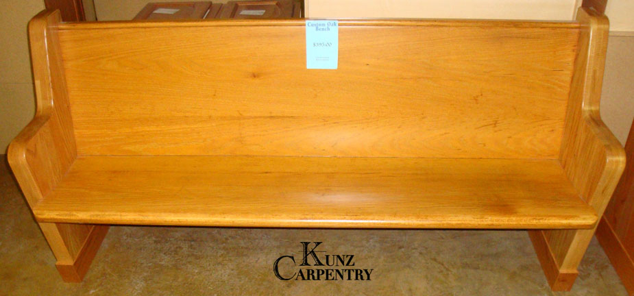 Custom Oak Bench Large