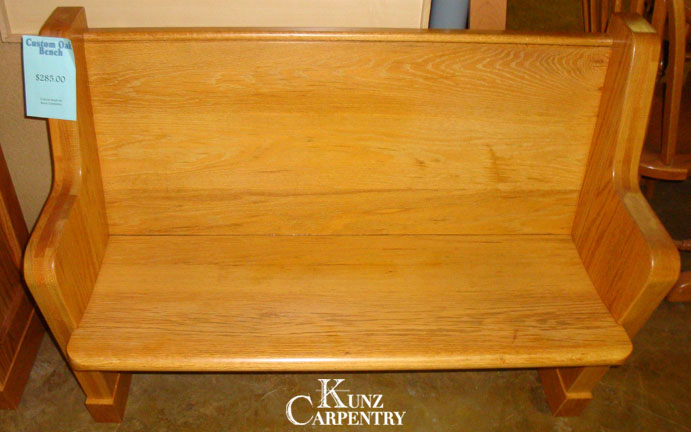 Custom Oak Bench Small