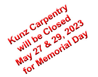 Closed Memorial Day (May 28 & 30)