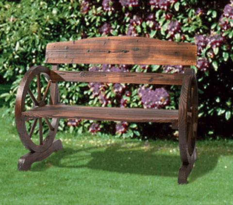 Wagon Wheel Bench