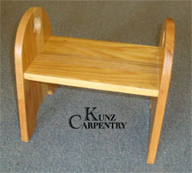 Wooden Step Stools & Benches - Kunz Carpentry