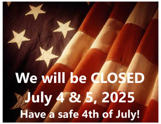 KunZ Carpentry Showroom Closed 4th of July